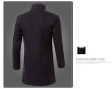 New 2020 Woolen Coat Men Long Slim Jacket Male Turn Down Collar Trench Coat Male Overcoat Plus Size M-3XL Manteau LX794 2024 - buy cheap
