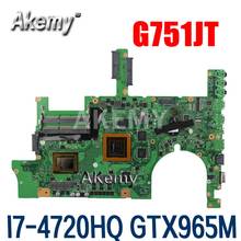 Amazoon ROG G751JL Laptop motherboard For Asus G751JT G751JY G751JL G751J G751Tested original mainboard I7-4720HQ GTX965M 2024 - buy cheap