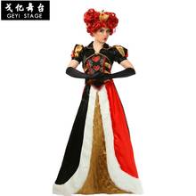 2019 Adult Women Alice in Wonderland Queen of Hearts Costume cosplay halloween Christmas Carnival Fantasia Party Dress Outfits 2024 - buy cheap