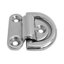 12 PCS 6mm Folding Deck Pad Eyes / Lashing D Ring Tie Down Point Anchor Fixing Cleat Plate - Marine Grade 316 Stainless Steel 2024 - buy cheap