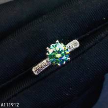 KJJEAXCMY fine jewelry green Mosang Diamond 925 sterling silver new women ring support test classic hot selling 2024 - buy cheap