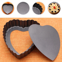 4 in Nonstick Pie Pan Bakeware Heart Shape Laced Quiche Pan With Removable Bottom Easy Release Cake Decor Mould DIY Baking Tools 2024 - buy cheap