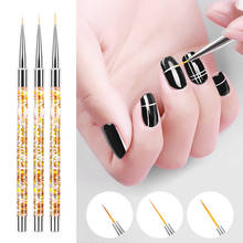 Pincel acrílico de unha em gel uv, caneta para pintura, terapia de luz, arte em unhas, ferramenta de design de manicure, 1 peça 2024 - compre barato