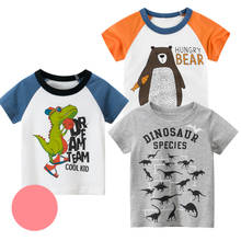 Ropa de verano para niños, camiseta de manga corta para bebés, Camiseta de algodón para niños, 3 unids/lote 2024 - compra barato