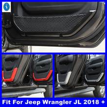 Door Handle Storage Box Net Decoration Cover Trim Fit For Jeep Wrangler JL 2 / 4 Door 2018 - 2022 ABS Red / Matte / Carbon Fiber 2024 - buy cheap