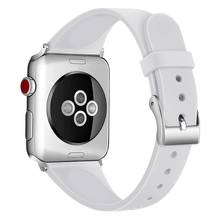 Браслет для Apple Watch, силиконовый ремешок для Iwatch, 38 мм, 40 мм, 42 мм, 44 мм, для Apple Watch 4/3/2/1, 81006 2024 - купить недорого