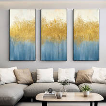 Abstrato paisagem pintura a óleo impressão em tela cartaz da árvore de ouro arte da parede moderno modular fotos para sala estar decoração casa 2024 - compre barato