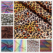 1/2yard Leopard Animal Printed Bullet Textured Liverpool 4 Way Stretch Spandex Knit Fabric For Baby HeadWrap Bummies Legging 2024 - buy cheap