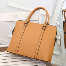 2019 New PU leather Women briefcase business 14 inch laptop handbags female computer crossbody bag ladies big shoulder bags 2024 - buy cheap