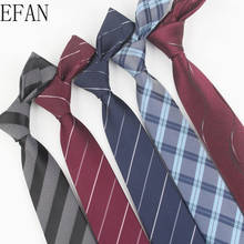 Corbata de seda de estilo británico para hombre, ropa Formal, informal, de negocios, profesional, a cuadros, versión estrecha, 6cm 2024 - compra barato
