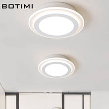 Современный круглый светодиодный потолочный светильник BOTIMI, лампа для коридора, квадратной туалетной комнаты, прихожей, маленький белый св... 2024 - купить недорого