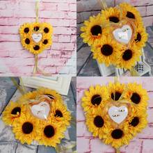 Ring Box Sunflower Cushions Pillow Decoration For Wedding Jewelry Gifts Romantic 2024 - buy cheap