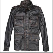 DHL Free shipping.plus size classic men M65 cowskin Jackets men's genuine Leather jacket.business coat.casual vintage 2024 - buy cheap