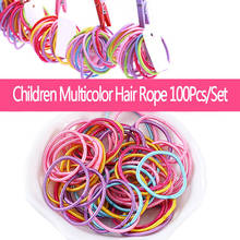 100Pcs/Set Girls ful Ponytail Elastic Hair Rope Hair Bands Children Fashion Rubber Band Headwear Hair Accessories 2024 - buy cheap