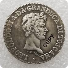 1828 Toscana (italiano) 1 Fiorino - Leopoldo II copia moneda 2024 - compra barato