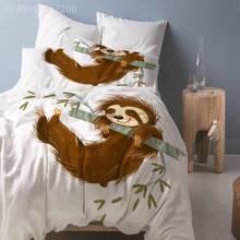 3D Cartoon Bedding Set Cute Sloth Printed Duvet Cover Children Boys Girls Comforter Cover 2/3 Pieces Animal Bed Cover Set 2024 - buy cheap