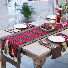 Creative New Christmas Table Runner Placemats Cotton polyester Scottish Plaid Table Mat Restaurant Table Cover Party Home Decor 2024 - buy cheap