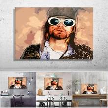 Картина на холсте музыкант Курт кобеин плакаты и принты Настенная картина для гостиной Декор без рамки 2024 - купить недорого