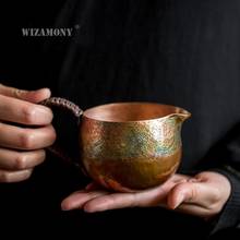 WIZAMONY Handmade Copper Pitcher Kung Fu Tea Set Public Cup Tea Pot Tea Ceremony Accessories Fine Copper Tea Pitcher 2024 - buy cheap