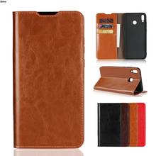 Deluxe Wallet Case For Huawei Honor 8X Max for Honor 8X Genuine Cow Leather Case Flip Cover Real Skin Phone Bags 2024 - buy cheap
