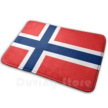 Noruega bandeira overprint mouthguard macio antiderrapante tapete tapete almofada noruega escandinávia férias destino de viagem presente 2024 - compre barato