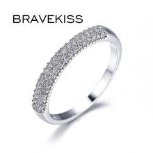 BRAVEKISS moda pave cristal faixas de casamento anéis de noivado anéis eternity banda com cristais para as mulheres bague anillos BUR0022 2024 - compre barato