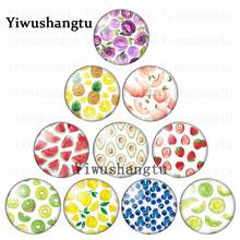 Beauty colorful Fruits Strawberry 10pcs10mm/12mm/18mm/20mm/25mm Round photo glass cabochon demo flat back Making findings ZB0543 2024 - buy cheap
