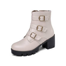 Big Size 9 10 11 boots women shoes ankle boots for women ladies boots shoes woman winter Solid color side zipper 2024 - buy cheap