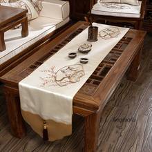 New Chinese Embroidery Table Flag  Chinese style classical tablecloth table TV cabinet bed flag  Table runner 2024 - buy cheap