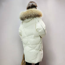Jacket Down Women's Winter Coat Women Oversize Long Coat Large Fur Collar Korean Duck Down Coat Doudoune Femme KJ1027 2024 - buy cheap