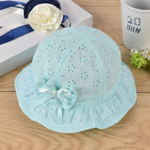 New Children Summer Panama Hollow Caps Baby Girls Fisherman Hat Kids Girls Bowknot Pearl Hat Fashion Baby Bucket Sun Hat Floral 2024 - buy cheap