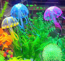 10 pieces/lot Glowing Effect Fish Action figure Tank Decoration Aquarium Artificial Jellyfish Ornament factory directly sell 2024 - buy cheap