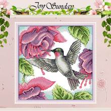 Hummingbirds Animals patterns counted 11CT 14CT Cross Stitch Set DIY wholesale Cross-stitch Kit Embroidery Needlework Home Decor 2024 - buy cheap