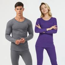 Ropa interior térmica gruesa de algodón para hombre y mujer, conjunto de pijamas de capas cálidas, de secado caliente, 100% 2024 - compra barato