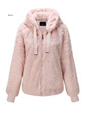 Winter Women Faux Fur Coat with Hood Long Sleeve Fuzzy Jacket Warm Hooded Outerwear Female Plus Size Zipper Overcoat 2024 - buy cheap