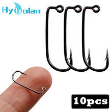 10pc Fishing High Carbon Steel Fishhook Black Saltwater Freshwater 90 Degree Aberdeen Offset Jig Hooks Size 8# Small Accessories 2024 - buy cheap