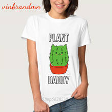 Camiseta Kawaii con estampado de Cactus y gato para mujer, ropa Harajuku de algodón suave con cuello redondo, suculentas, gráfico de Cactus, gran oferta 2024 - compra barato