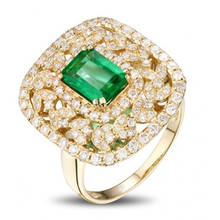 Изысканное женское кольцо, модное зеленое/белое кольцо стразы из циркония для женщин, Подарок на годовщину 2024 - купить недорого
