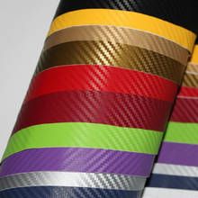 30*127cm 3D Carbon Fiber Car Wrap Sheet Roll Film Color Car Stickers and Decals Motorcycle Car Styling Accessories Automobiles 2024 - купить недорого