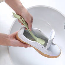 Двусторонняя обувь с длинной ручкой, пластиковые щетки для мытья обуви, кроссовок 2024 - купить недорого
