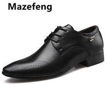 Mazefeng-zapatos formales de cuero para hombre, calzado informal de negocios de alta calidad, zapatos de vestir para oficina y boda, Oxfords transpirables, 2019 2024 - compra barato