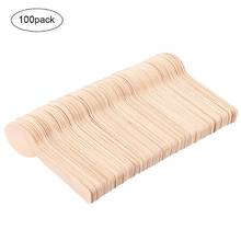 Vajilla desechable de madera para pastel, cuchara para helado, postre occidental, queso, juegos de vajilla Biodegradable, 100 Uds. 2024 - compra barato