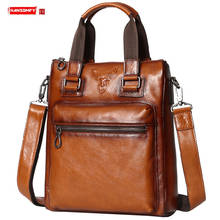 Men Handbag Male Laptop Bag Shoulder Messenger Bags Business Briefcase Tide Brand Cowhide Leather Luxury Vertical Section Casual 2024 - buy cheap