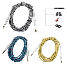 Cable de Audio de 10 pies para bajo de guitarra, 6,35mm, 1/4 ", Mono macho a macho 2024 - compra barato