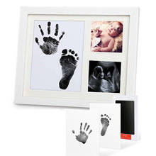 Kit de impressão de mão não tóxico, estampa de estampa, lembrança de bebês recém-nascidos, almofada, tinta, marca de brinquedo infantil 2024 - compre barato