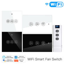 WiFi RF433 Smart Ceiling Fan Switch Smart Life/Tuya App 2/3 Way control Wireless Remote Control Works with Alexa and Google 2024 - buy cheap