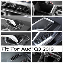 Carbon Fiber Interior Tweeter /  AC Vent / Gear Head / Door Bowl / Window Lift Cover Trim For Audi Q3 2019 - 2022 Accessories 2024 - buy cheap