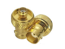 1Pcs BNC Female jack to SMA Female jack Gold Plated RF Adapter Connector Coaxial High Quanlity 50ohm 2024 - buy cheap