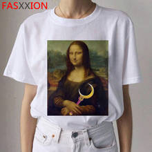 Camisetas de estética Harajuku de Mona Lisa para mujer, camisetas Vintage Ullzang Grunge, camisetas divertidas de dibujos animados, Camisetas estampadas para mujer 2024 - compra barato
