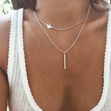 HebeDeer Fashion Girl Pigeon Necklace Chain Women Multilayer Silver Color Trendy Alloy Necklaces For Women Jewelry Collier 2024 - buy cheap